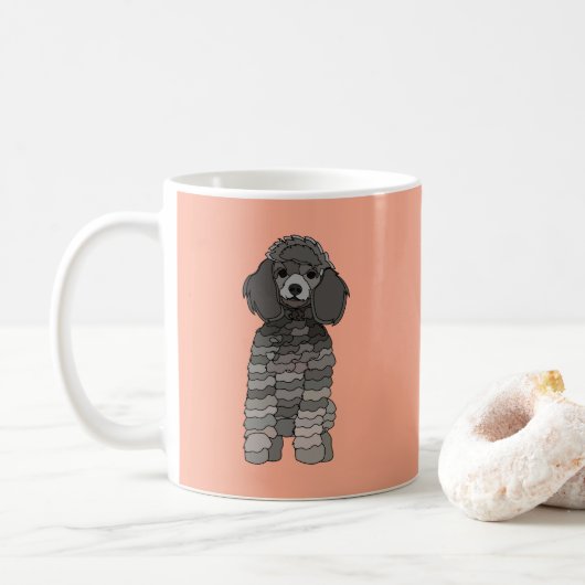 Poodle hond huisdier koffiemok (Met donut)