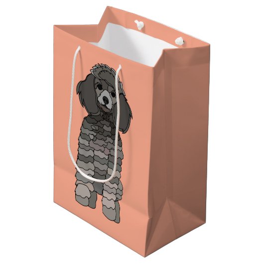 Poodle Hond Huisdier Medium Cadeauzakje (Voorkant Gekanteld)