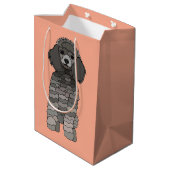 Poodle Hond Huisdier Medium Cadeauzakje (Achterkant Gekanteld)