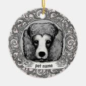 Poodle-hond liefdevolle herinnering ornament (Voorkant)