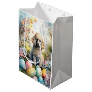 Poodle Hond met Pasen Eieren Vakantie Medium Cadeauzakje