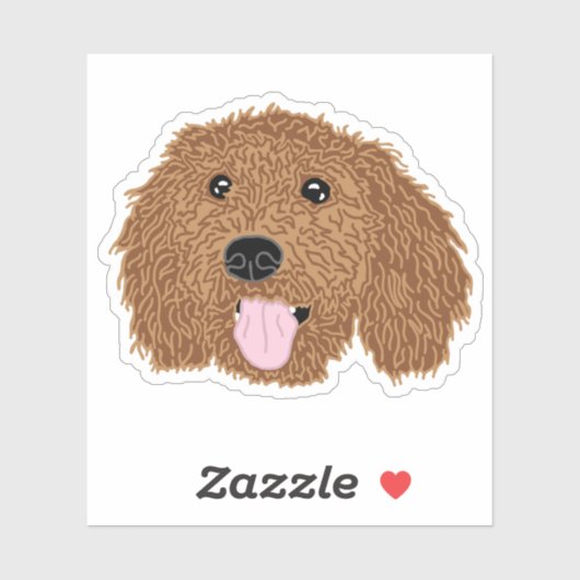 Poodle Hond Moeder Mok Sticker (Vel)