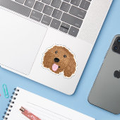 Poodle Hond Moeder Mok Sticker (Laptop met iPhone)
