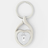 Poodle-hond ontwerp elke kleur achtergrond sleutelhanger (Voorkant)