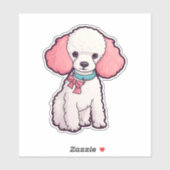 Poodle Hond Super Schattig   Sticker (Vel)