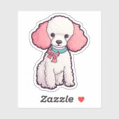 Poodle Hond Super Schattig Sticker (Vel)