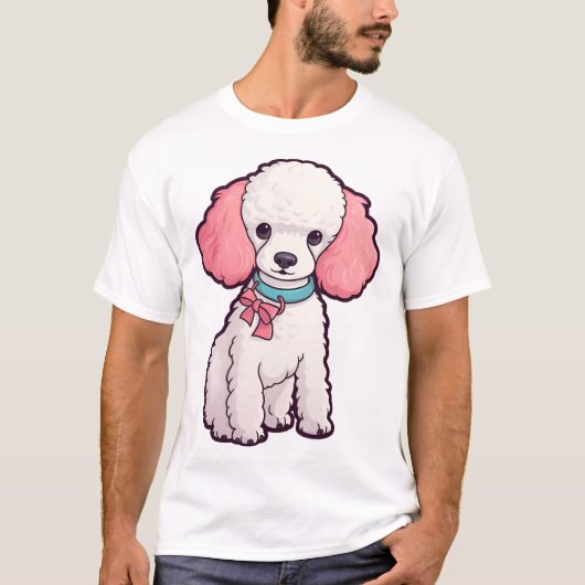 Poodle Hond Super Schattig T-shirt (Voorkant)