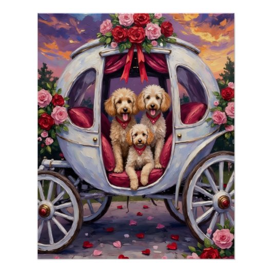 Poodle Hond Valentijnsdag Perfect Poster (Voorkant)