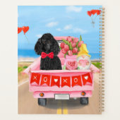 Poodle-hond Valentijnsdag Truck Harten  Planner (Achterkant)