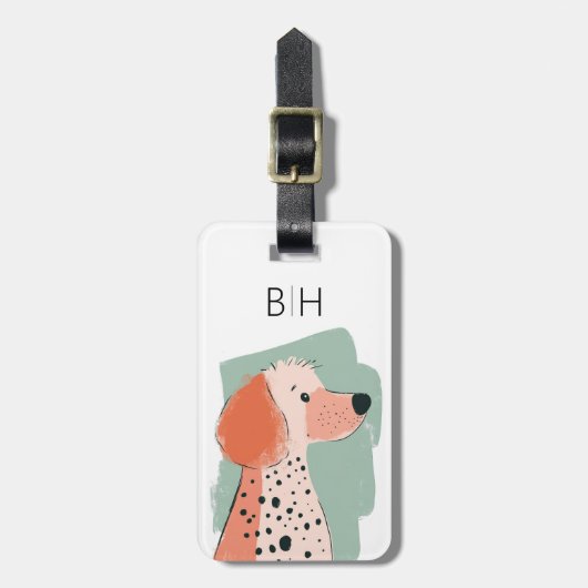 Poodle-hondenbagagelabel Bagagelabel (Voorkant verticaal)