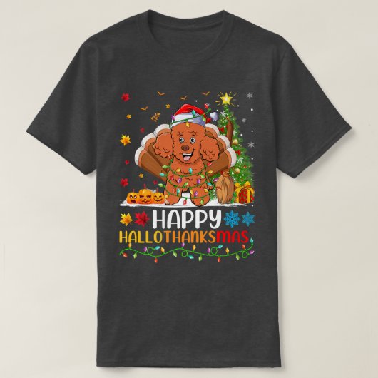Poodle Hondenliefhebber Funny Happy Poodle HelloBe T-shirt (Design voorkant)