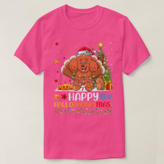Poodle Hondenliefhebber Funny Happy Poodle HelloBe T-shirt (Design voorkant)