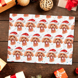 Poodle-hondenras Kerststerren Fleece Deken