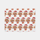 Poodle-hondenras Kerststerren Fleece Deken (Voorkant (Horizontaal))
