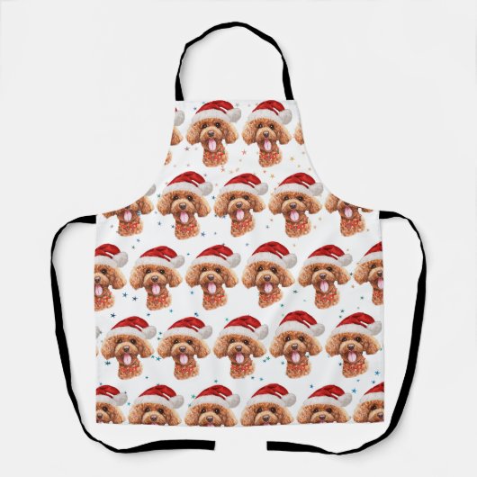 Poodle-hondenras Kerststerren Schort (Voorkant)