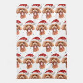Poodle Hondenras Kerststerren Theedoek (Verticaal)