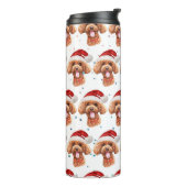 Poodle-hondenras Kerststerren Thermosbeker (Gedraaid links)