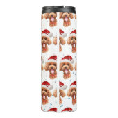 Poodle-hondenras Kerststerren Thermosbeker (Achterkant)