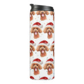 Poodle-hondenras Kerststerren Thermosbeker (Geroteerd rechts)