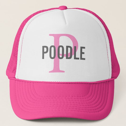 Poodle Hondenras Trucker Hat/Pet Pet (Voorkant)