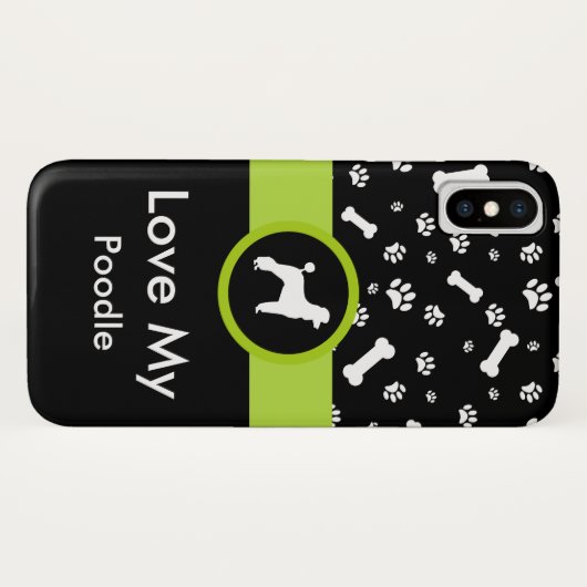 Poodle-hondenrasontwerp Case-Mate iPhone Case (Achterkant (horizontaal))