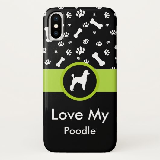 Poodle-hondenrasontwerp Case-Mate iPhone Case (Achterkant)