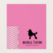 Poodle | Hondenverzorger (offset) Visitekaartje (Buitenkant ongevouwen)