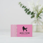 Poodle | Hondenverzorger (offset) Visitekaartje (Staand voorkant)