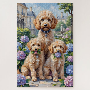 Poodle Hortensia Tuin Kunst Legpuzzel