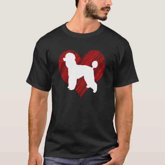 Poodle I Love Dog Parent T-shirt (Voorkant)