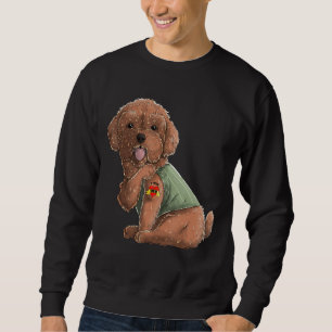 Poodle I Love mama Tattoo Dog Funny Moederdag Trui