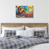 POODLE IN DE RUIMTE CANVAS AFDRUK (Insitu (Slaapkamer))