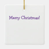 Poodle in Hippie-auto met Kerst Keramisch Ornament (Achterkant)