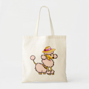 Poodle in hoedentas tote bag