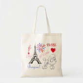 Poodle in Parijs Tote Bag (Voorkant)