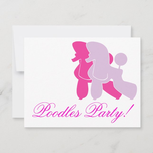 Poodle in roze rood (Voorkant)