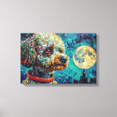 POODLE IN SPACE-2 CANVAS AFDRUK (Voorkant)