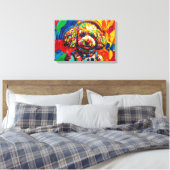 POODLE IN SPACE-3 CANVAS AFDRUK (Insitu (Slaapkamer))
