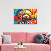 POODLE IN SPACE-3 CANVAS AFDRUK (Insitu (Woonkamer))