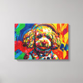 POODLE IN SPACE-3 CANVAS AFDRUK (Voorkant)