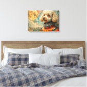 POODLE IN SPACE-5 CANVAS AFDRUK (Insitu (Slaapkamer))