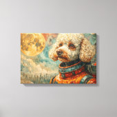 POODLE IN SPACE-5 CANVAS AFDRUK (Voorkant)