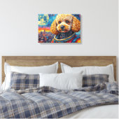 POODLE IN SPACE-6 CANVAS AFDRUK (Insitu (Slaapkamer))