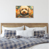 POODLE IN SPACE-8 CANVAS AFDRUK (Insitu (Slaapkamer))