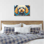 POODLE IN SPACE-9 CANVAS AFDRUK (Insitu (Slaapkamer))