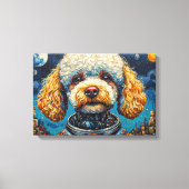 POODLE IN SPACE-9 CANVAS AFDRUK (Voorkant)