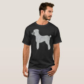 Poodle Ink Cute Dog On Eggplant T-shirt (Voorkant volledig)