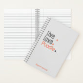 Poodle Journal Live Love Hard Hoesje Notitieboek (Binnen)