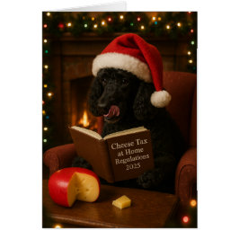 Poodle 'Kaasbelasting' kerstkaart