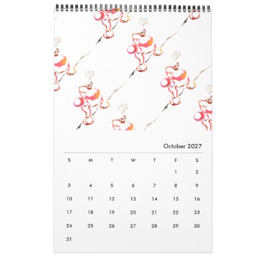 Poodle kalender patroon (Okt 2027)
